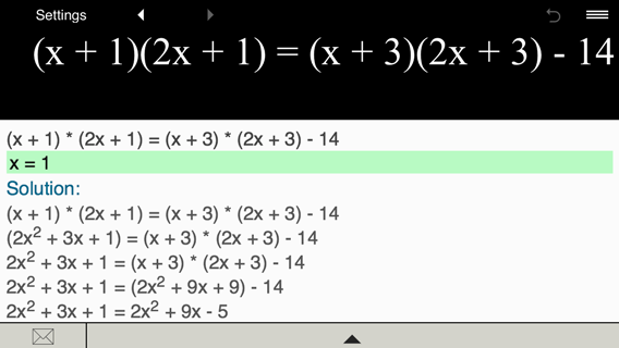 Solving linear equation (x + 1)(2x + 1) = (x + 3)(2x + 3) - 14
